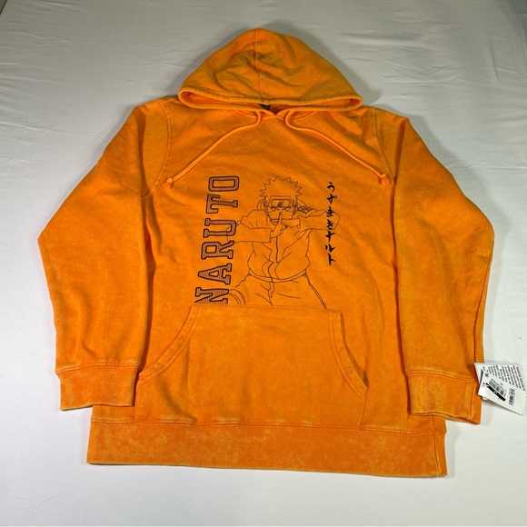 Naruto Shippuden Collection Hoodie Size Large Orange. 2002 NEW. - Picture 1 of 7